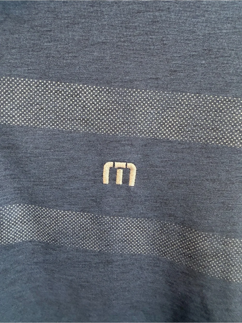 TravisMathew Long Sleeve Golf Polo Shirt Blue Performance Stretch Size L